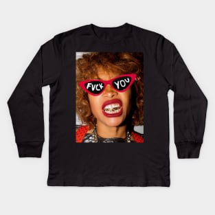 Erykah Badu f*ck Style Trand Glasses Kids Long Sleeve T-Shirt